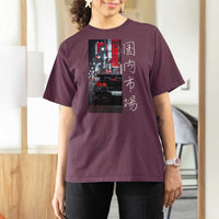 Distress JDM Drift Car T Shirt For Women Distress Japanese Automotive Tuning Car - Wonder Print Shop