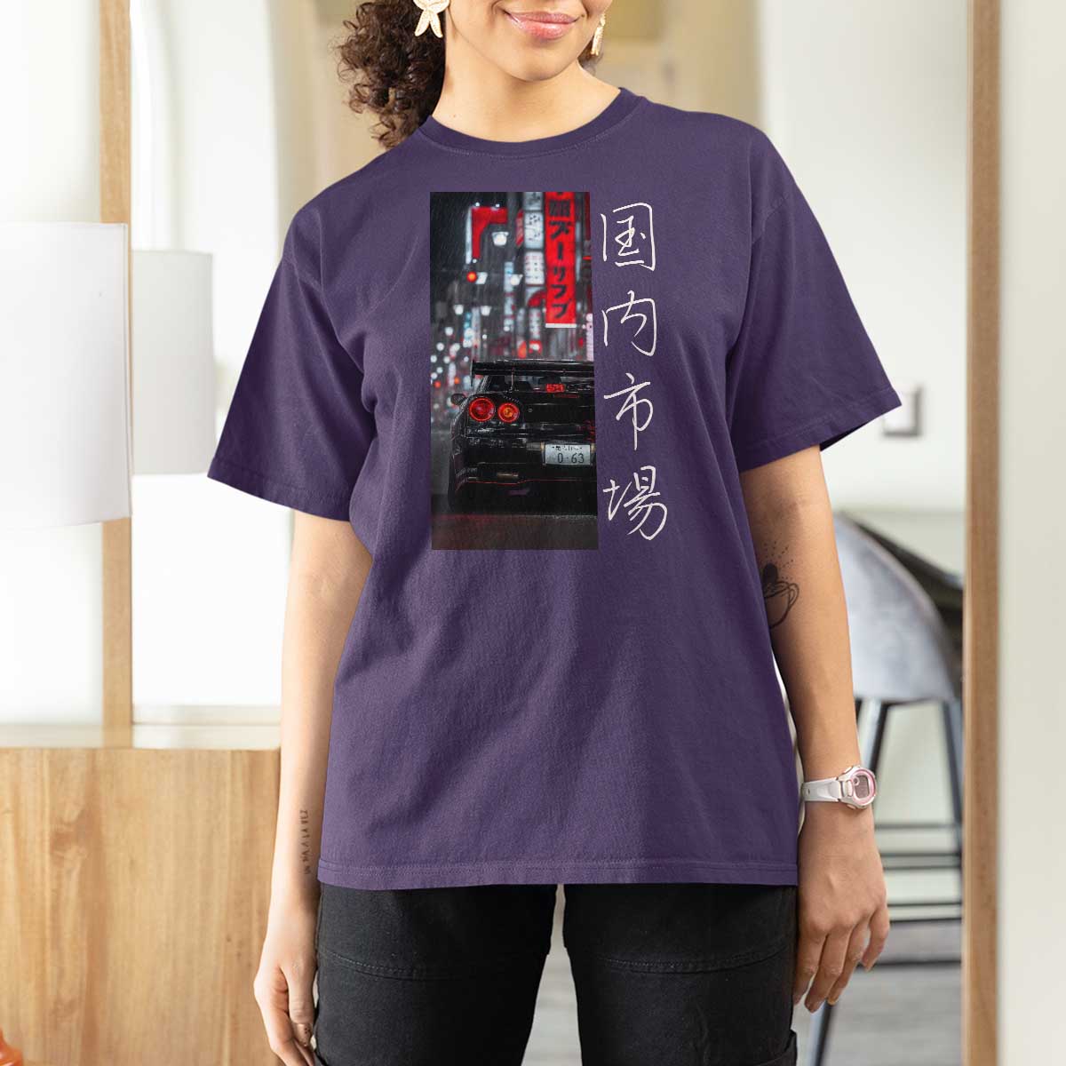 Distress JDM Drift Car T Shirt For Women Distress Japanese Automotive Tuning Car - Wonder Print Shop