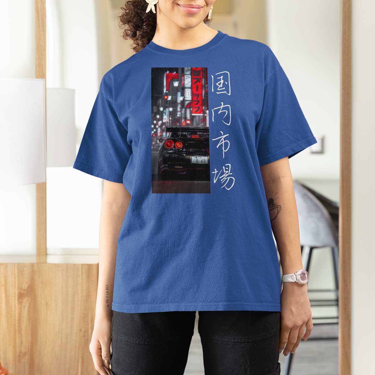 Distress JDM Drift Car T Shirt For Women Distress Japanese Automotive Tuning Car - Wonder Print Shop