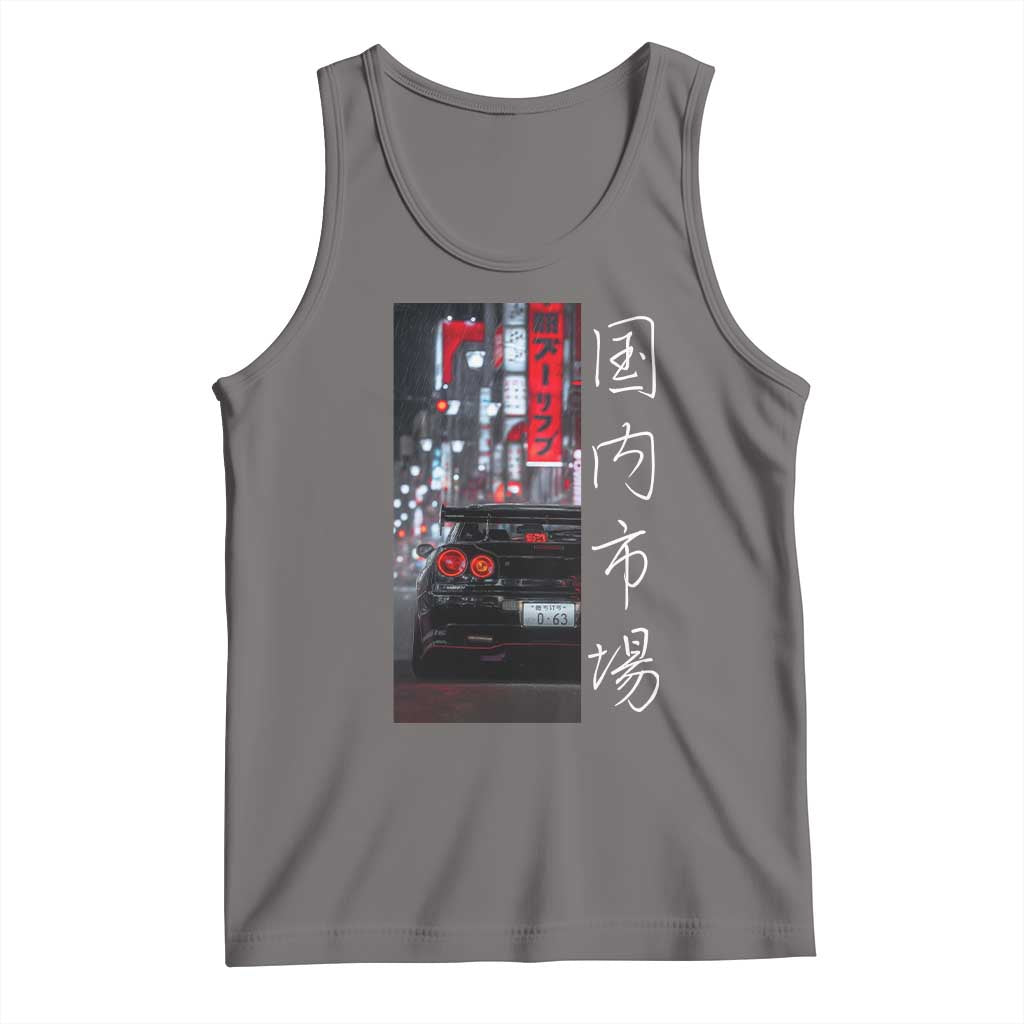 Distress JDM Drift Car Tank Top Distress Japanese Automotive Tuning Car - Wonder Print Shop