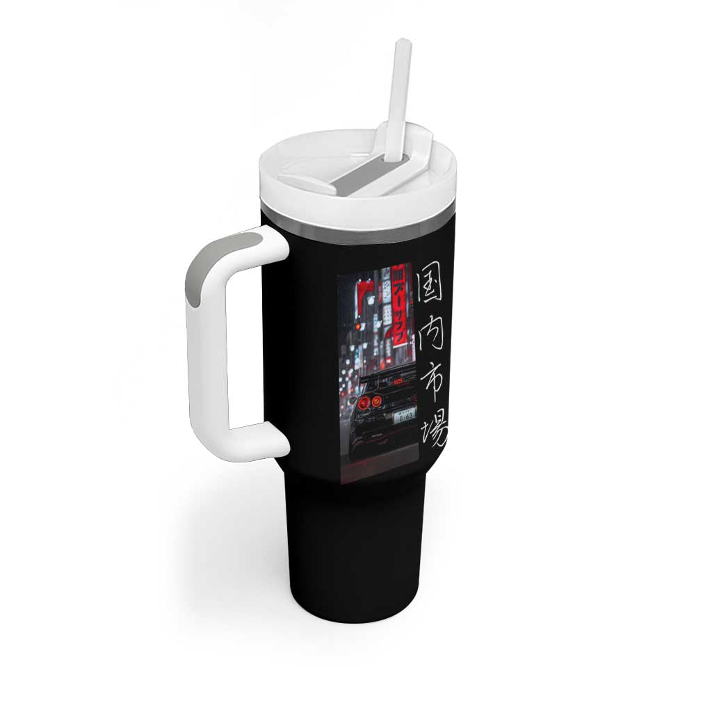 Distress JDM Drift Car Tumbler With Handle Distress Japanese Automotive Tuning Car - Wonder Print Shop
