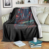 Distress JDM Tokyo Japan Drift Race Car Throw Blanket Retro Vintage Japanese Graphic - Wonder Print Shop