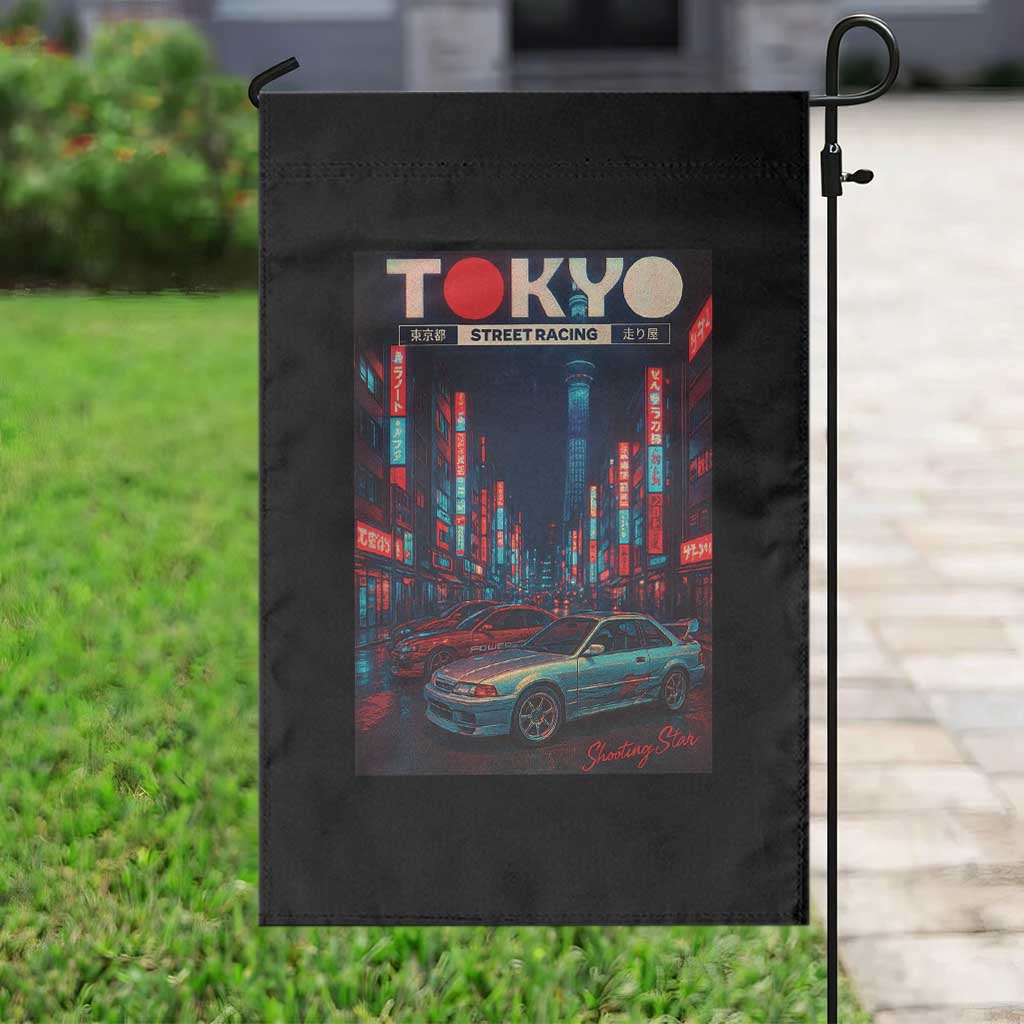 Distress JDM Tokyo Japan Drift Race Car Garden Flag Retro Vintage Japanese Graphic - Wonder Print Shop