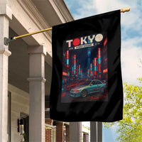 Distress JDM Tokyo Japan Drift Race Car Garden Flag Retro Vintage Japanese Graphic - Wonder Print Shop