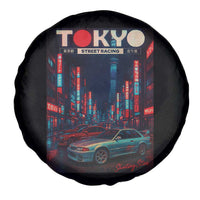 Distress JDM Tokyo Japan Drift Race Car Spare Tire Cover Retro Vintage Japanese Graphic - Wonder Print Shop
