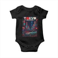 Distress JDM Tokyo Japan Drift Race Car Baby Onesie Retro Vintage Japanese Graphic - Wonder Print Shop