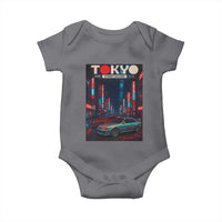 Distress JDM Tokyo Japan Drift Race Car Baby Onesie Retro Vintage Japanese Graphic - Wonder Print Shop