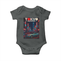 Distress JDM Tokyo Japan Drift Race Car Baby Onesie Retro Vintage Japanese Graphic - Wonder Print Shop
