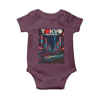 Distress JDM Tokyo Japan Drift Race Car Baby Onesie Retro Vintage Japanese Graphic - Wonder Print Shop