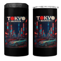 Distress JDM Tokyo Japan Drift Race Car 4 in 1 Can Cooler Tumbler Retro Vintage Japanese Graphic - Wonder Print Shop