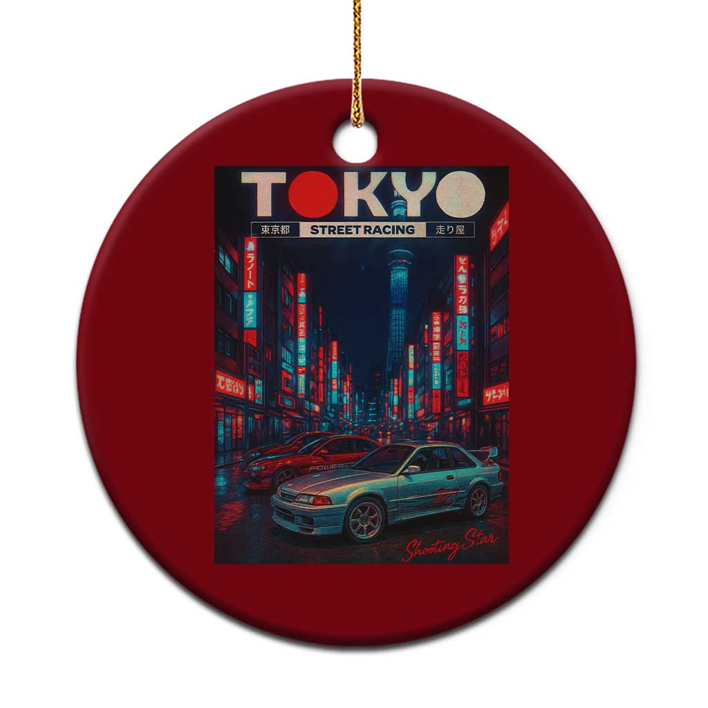 Distress JDM Tokyo Japan Drift Race Car Ceramic Ornament Retro Vintage Japanese Graphic - Wonder Print Shop