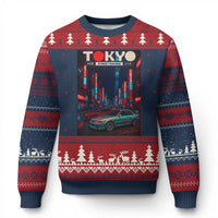 Distress JDM Tokyo Japan Drift Race Car Ugly Christmas Sweater Retro Vintage Japanese Graphic - Wonder Print Shop