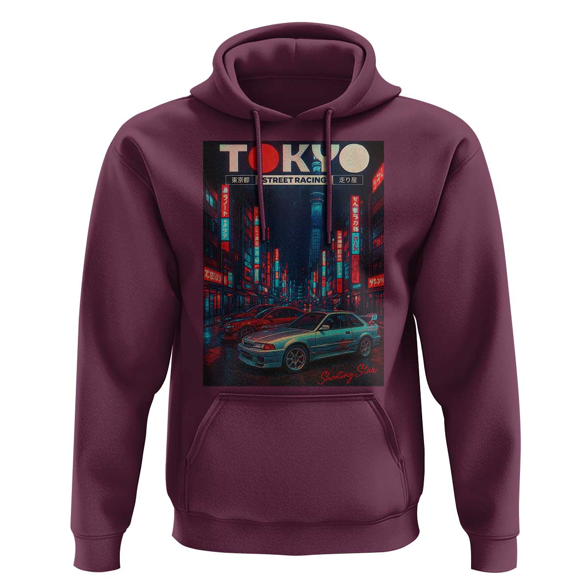 Distress JDM Tokyo Japan Drift Race Car Hoodie Retro Vintage Japanese Graphic - Wonder Print Shop