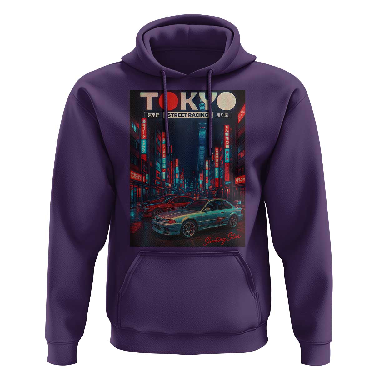 Distress JDM Tokyo Japan Drift Race Car Hoodie Retro Vintage Japanese Graphic - Wonder Print Shop