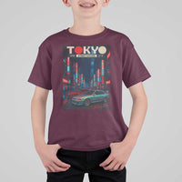 Distress JDM Tokyo Japan Drift Race Car T Shirt For Kid Retro Vintage Japanese Graphic - Wonder Print Shop