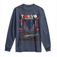 Distress JDM Tokyo Japan Drift Race Car Long Sleeve Shirt Retro Vintage Japanese Graphic - Wonder Print Shop