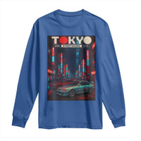 Distress JDM Tokyo Japan Drift Race Car Long Sleeve Shirt Retro Vintage Japanese Graphic - Wonder Print Shop