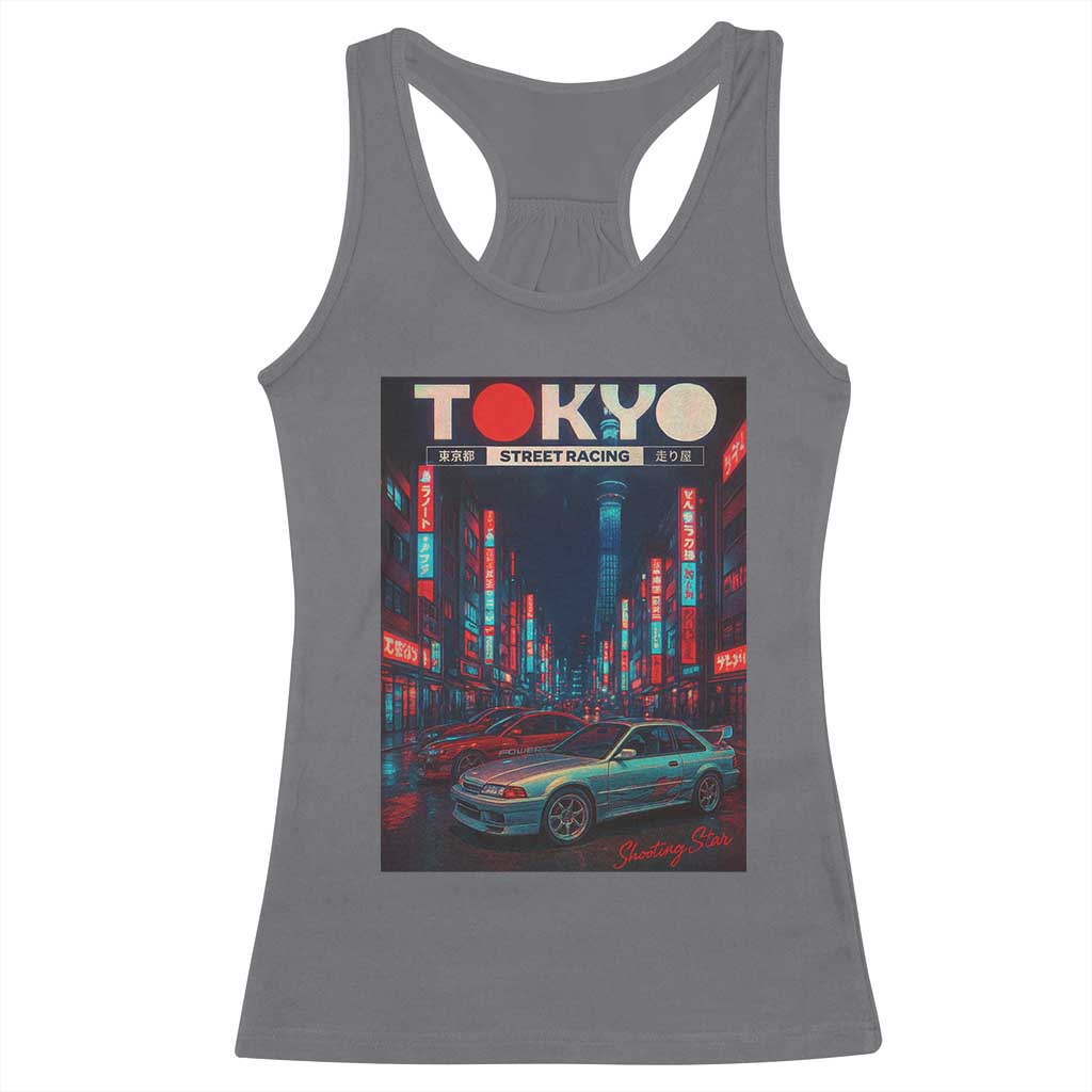 Distress JDM Tokyo Japan Drift Race Car Racerback Tank Top Retro Vintage Japanese Graphic - Wonder Print Shop