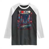 Distress JDM Tokyo Japan Drift Race Car Raglan Shirt Retro Vintage Japanese Graphic - Wonder Print Shop