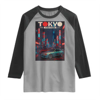 Distress JDM Tokyo Japan Drift Race Car Raglan Shirt Retro Vintage Japanese Graphic - Wonder Print Shop