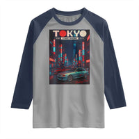 Distress JDM Tokyo Japan Drift Race Car Raglan Shirt Retro Vintage Japanese Graphic - Wonder Print Shop