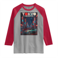 Distress JDM Tokyo Japan Drift Race Car Raglan Shirt Retro Vintage Japanese Graphic - Wonder Print Shop