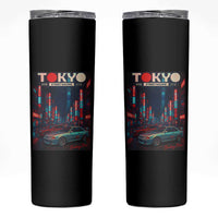 Distress JDM Tokyo Japan Drift Race Car Skinny Tumbler Retro Vintage Japanese Graphic - Wonder Print Shop