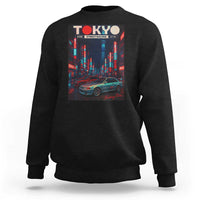 Distress JDM Tokyo Japan Drift Race Car Sweatshirt Retro Vintage Japanese Graphic - Wonder Print Shop