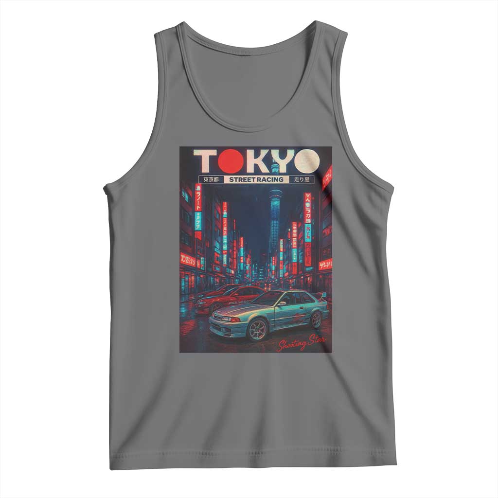 Distress JDM Tokyo Japan Drift Race Car Tank Top Retro Vintage Japanese Graphic - Wonder Print Shop