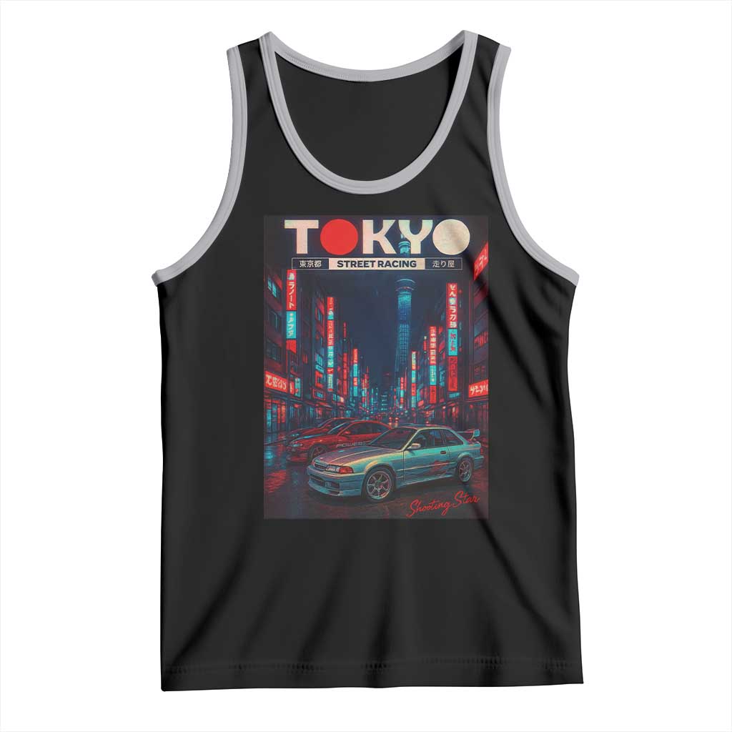 Distress JDM Tokyo Japan Drift Race Car Tank Top Retro Vintage Japanese Graphic - Wonder Print Shop