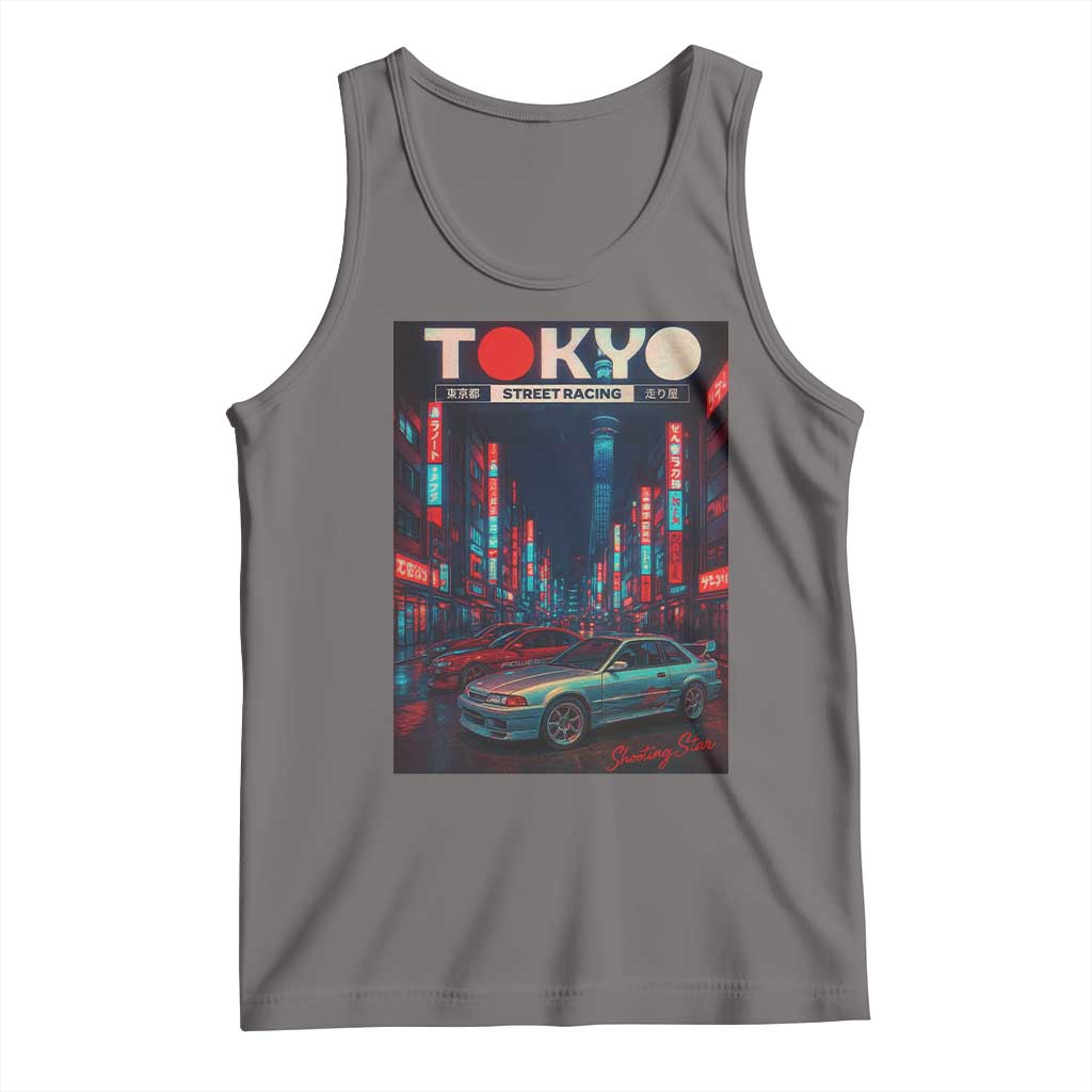 Distress JDM Tokyo Japan Drift Race Car Tank Top Retro Vintage Japanese Graphic - Wonder Print Shop