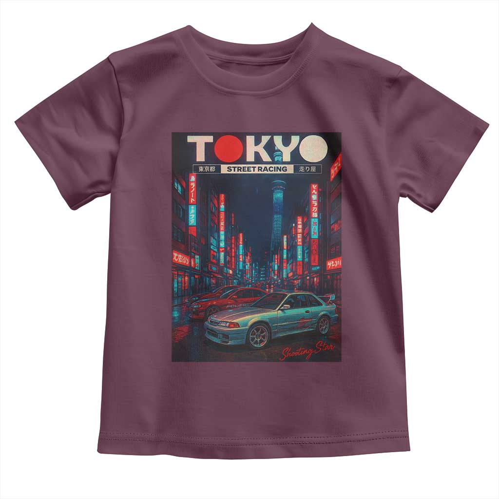 Distress JDM Tokyo Japan Drift Race Car Toddler T Shirt Retro Vintage Japanese Graphic - Wonder Print Shop