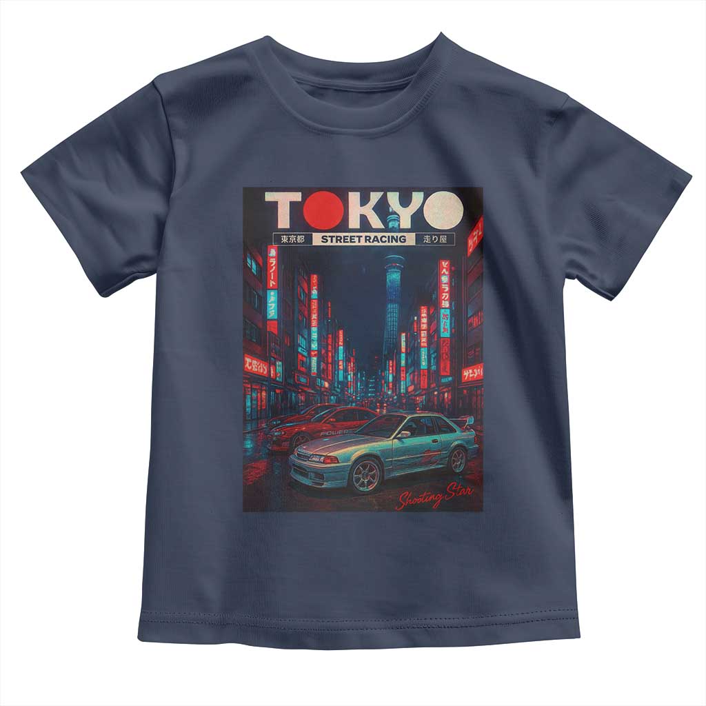 Distress JDM Tokyo Japan Drift Race Car Toddler T Shirt Retro Vintage Japanese Graphic - Wonder Print Shop