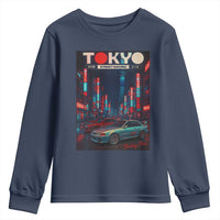 Distress JDM Tokyo Japan Drift Race Car Youth Sweatshirt Retro Vintage Japanese Graphic - Wonder Print Shop