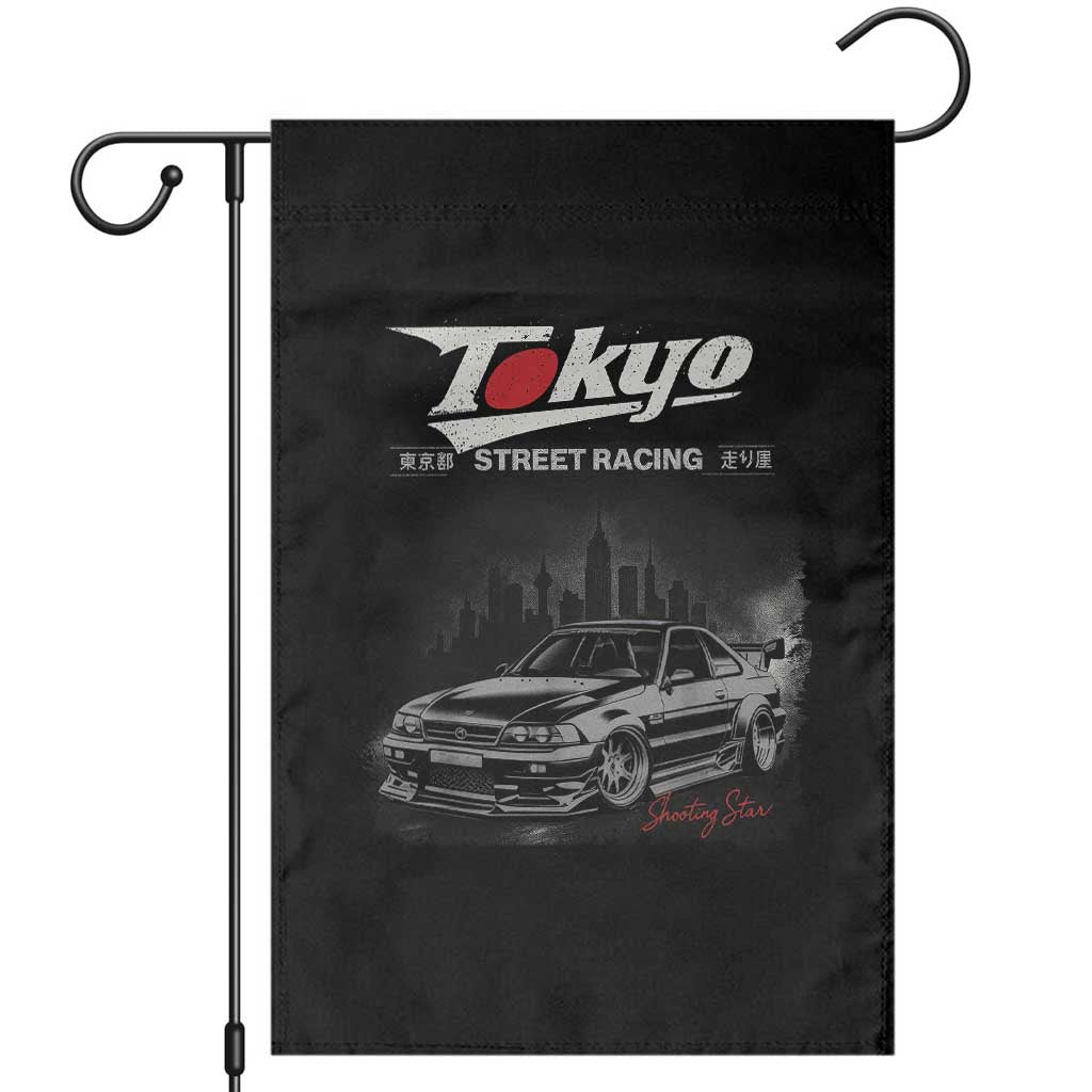 Retro JDM Drift Car Garden Flag Japanese Tokyo Japan Drifting Race Car - Wonder Print Shop