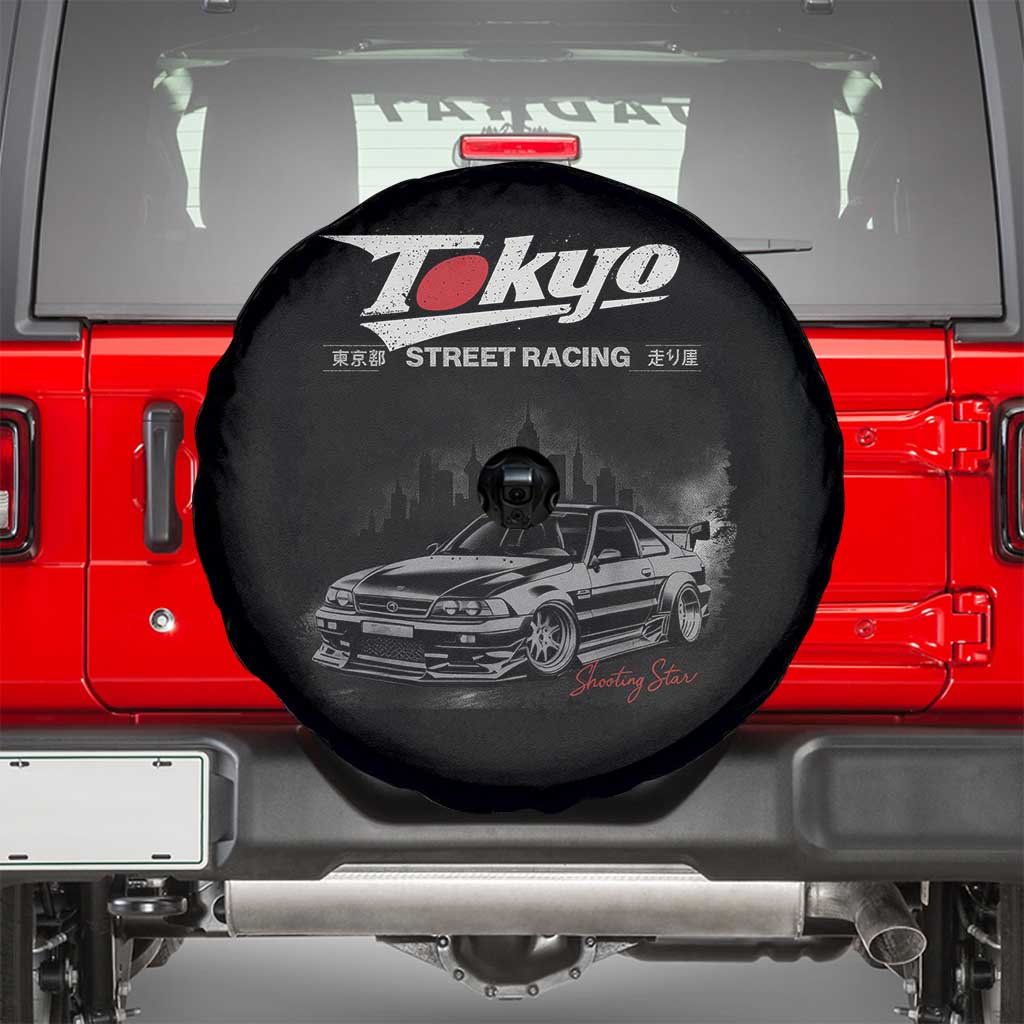 Retro JDM Drift Car Spare Tire Cover Japanese Tokyo Japan Drifting Race Car - Wonder Print Shop