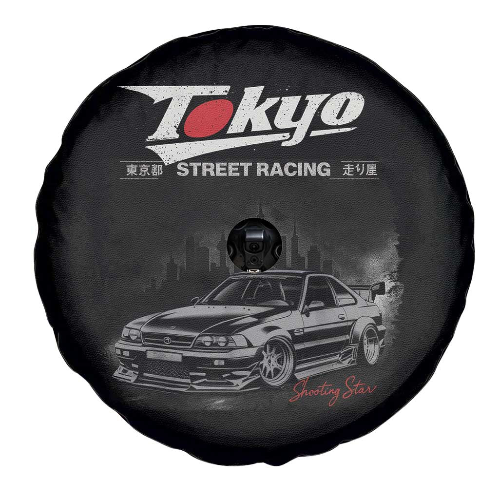 Retro JDM Drift Car Spare Tire Cover Japanese Tokyo Japan Drifting Race Car - Wonder Print Shop