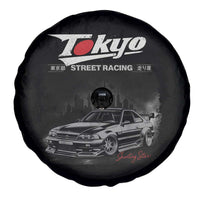 Retro JDM Drift Car Spare Tire Cover Japanese Tokyo Japan Drifting Race Car - Wonder Print Shop