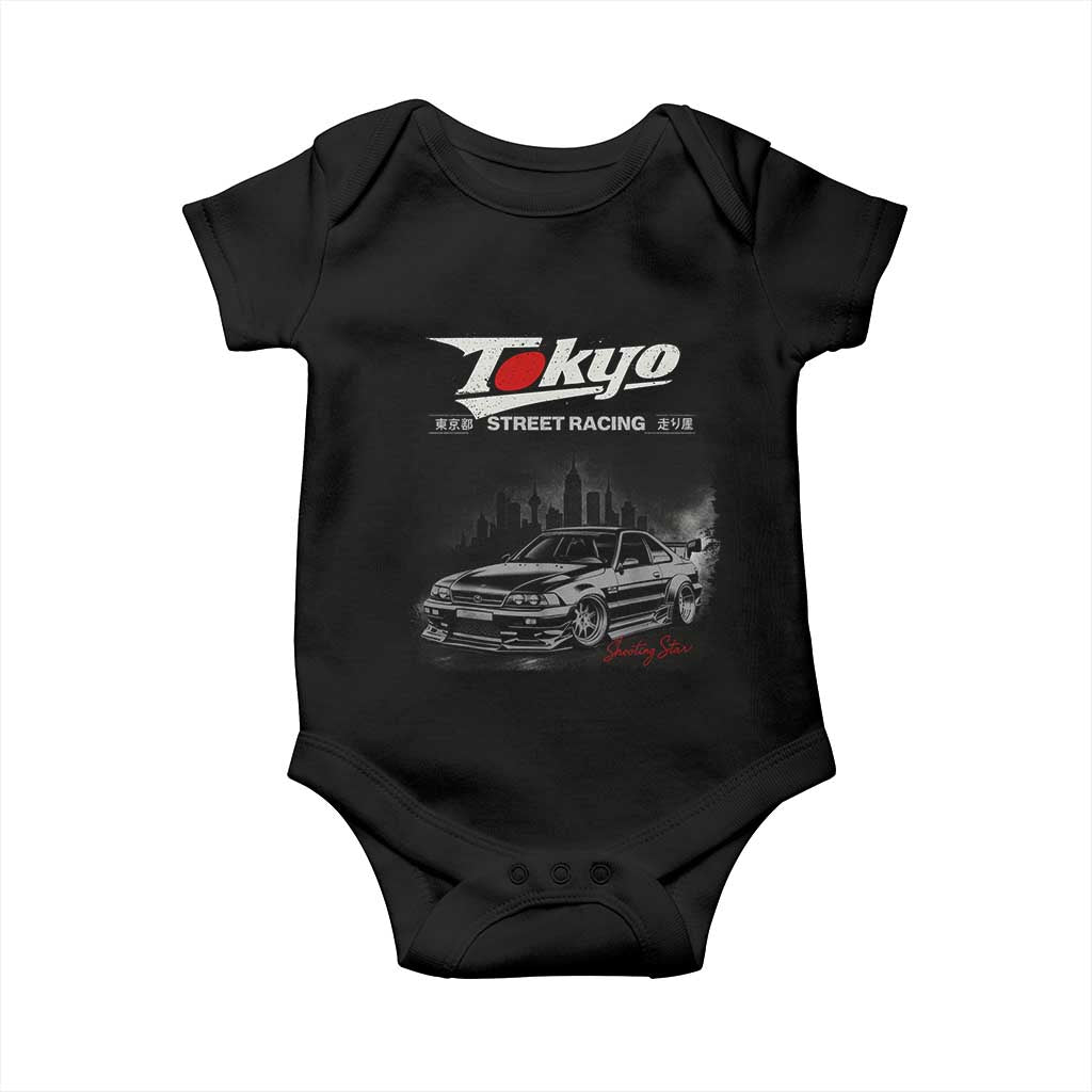 Retro JDM Drift Car Baby Onesie Japanese Tokyo Japan Drifting Race Car - Wonder Print Shop