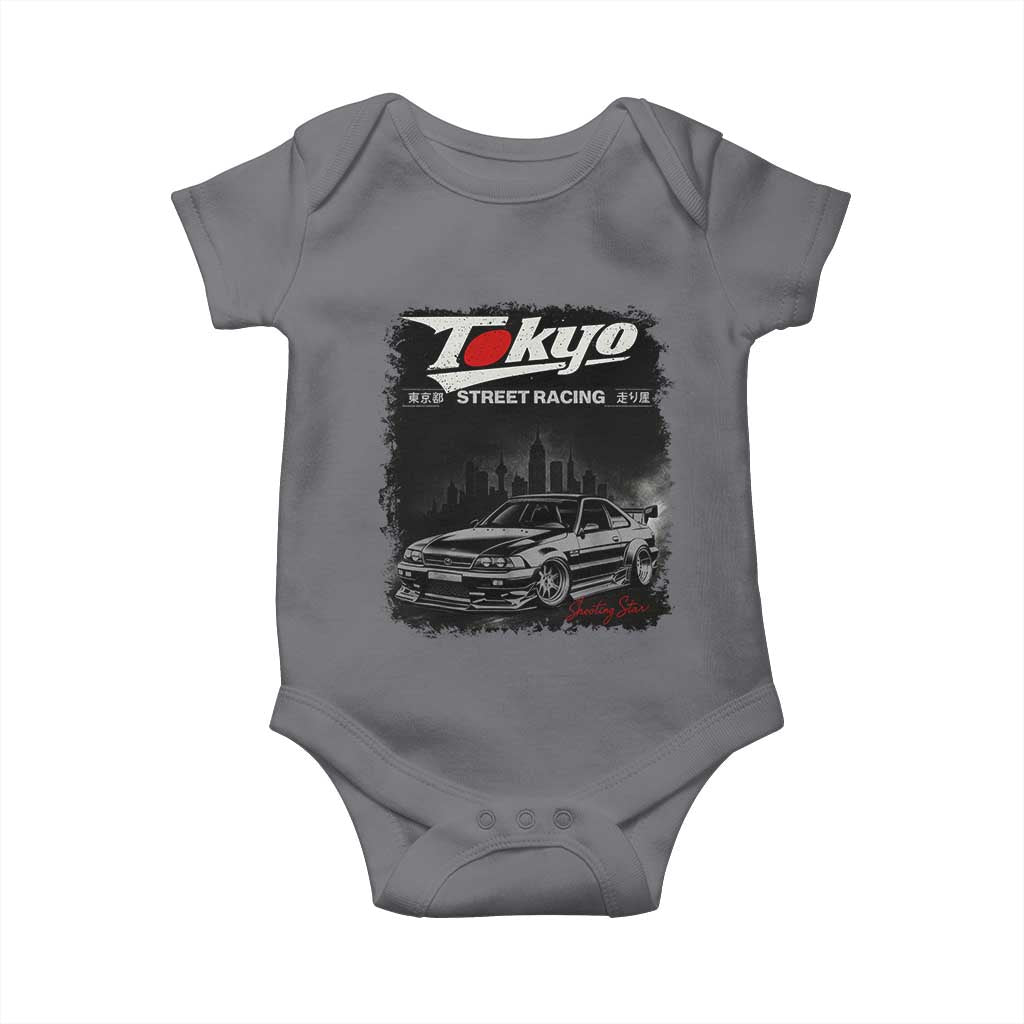 Retro JDM Drift Car Baby Onesie Japanese Tokyo Japan Drifting Race Car - Wonder Print Shop