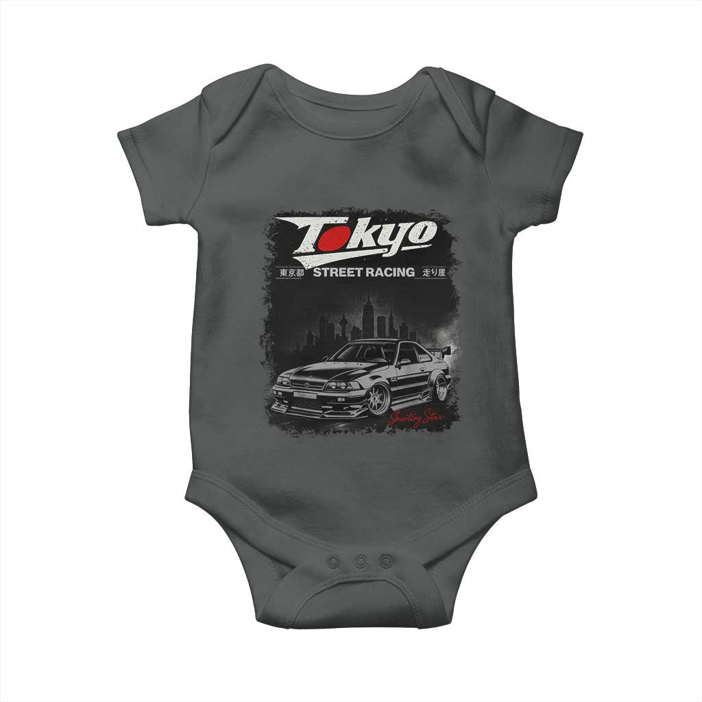 Retro JDM Drift Car Baby Onesie Japanese Tokyo Japan Drifting Race Car - Wonder Print Shop