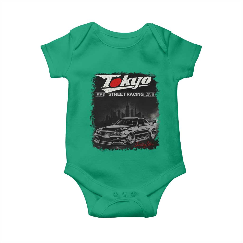 Retro JDM Drift Car Baby Onesie Japanese Tokyo Japan Drifting Race Car - Wonder Print Shop