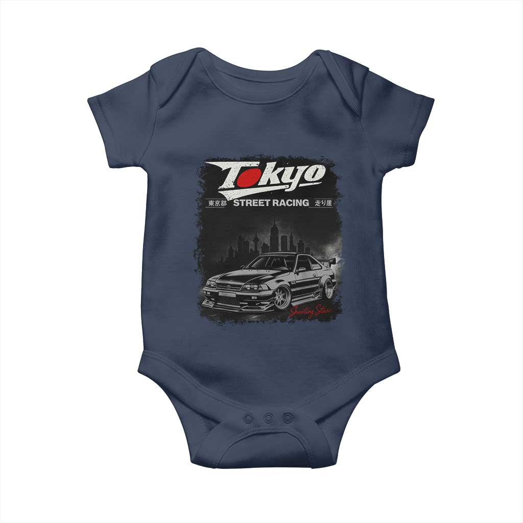 Retro JDM Drift Car Baby Onesie Japanese Tokyo Japan Drifting Race Car - Wonder Print Shop