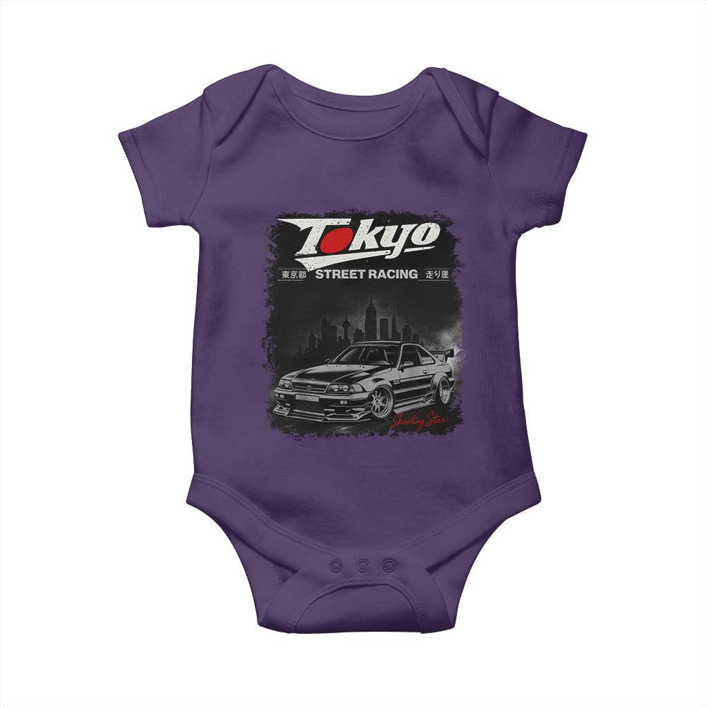 Retro JDM Drift Car Baby Onesie Japanese Tokyo Japan Drifting Race Car - Wonder Print Shop