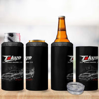Retro JDM Drift Car 4 in 1 Can Cooler Tumbler Japanese Tokyo Japan Drifting Race Car - Wonder Print Shop