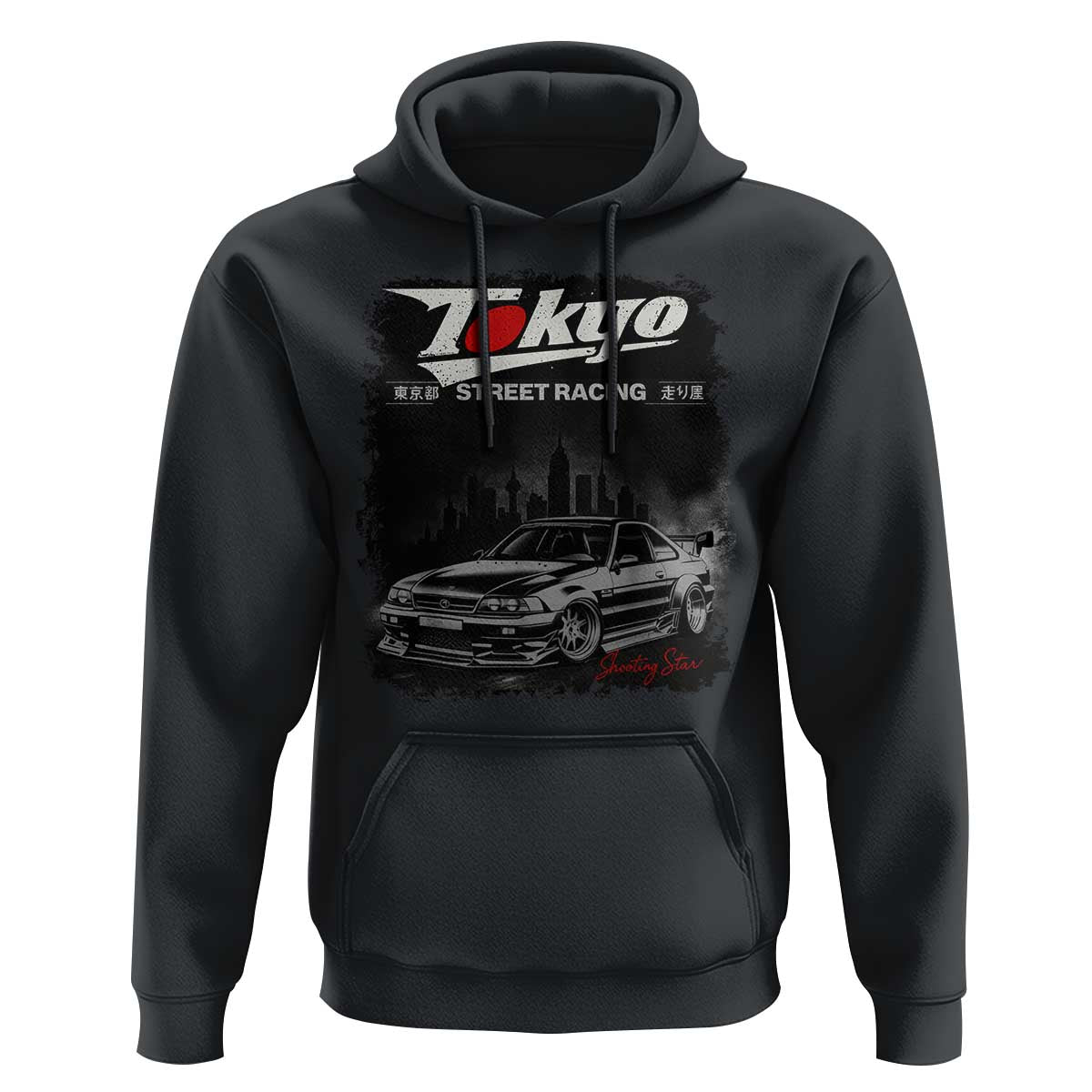 Retro JDM Drift Car Hoodie Japanese Tokyo Japan Drifting Race Car - Wonder Print Shop