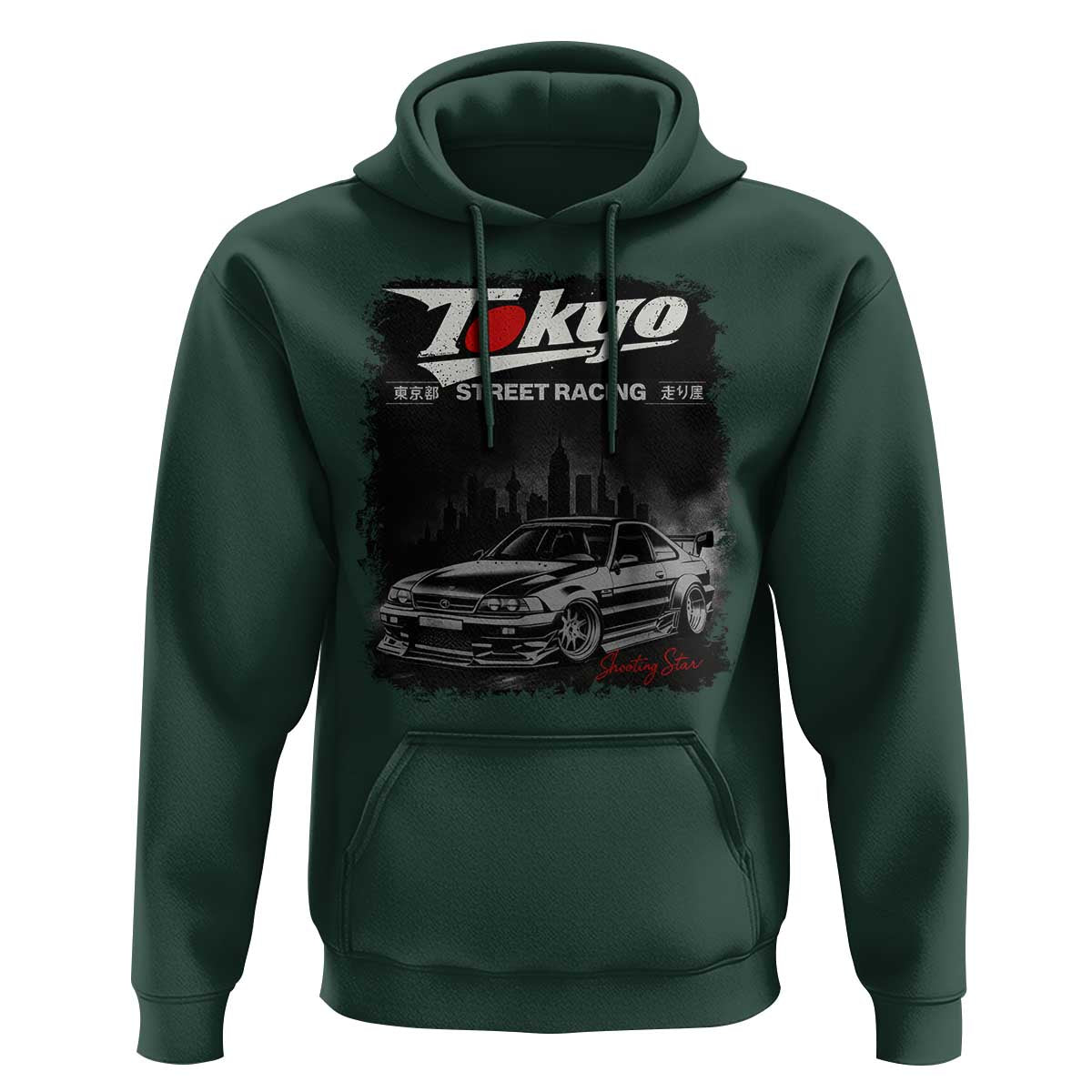 Retro JDM Drift Car Hoodie Japanese Tokyo Japan Drifting Race Car - Wonder Print Shop