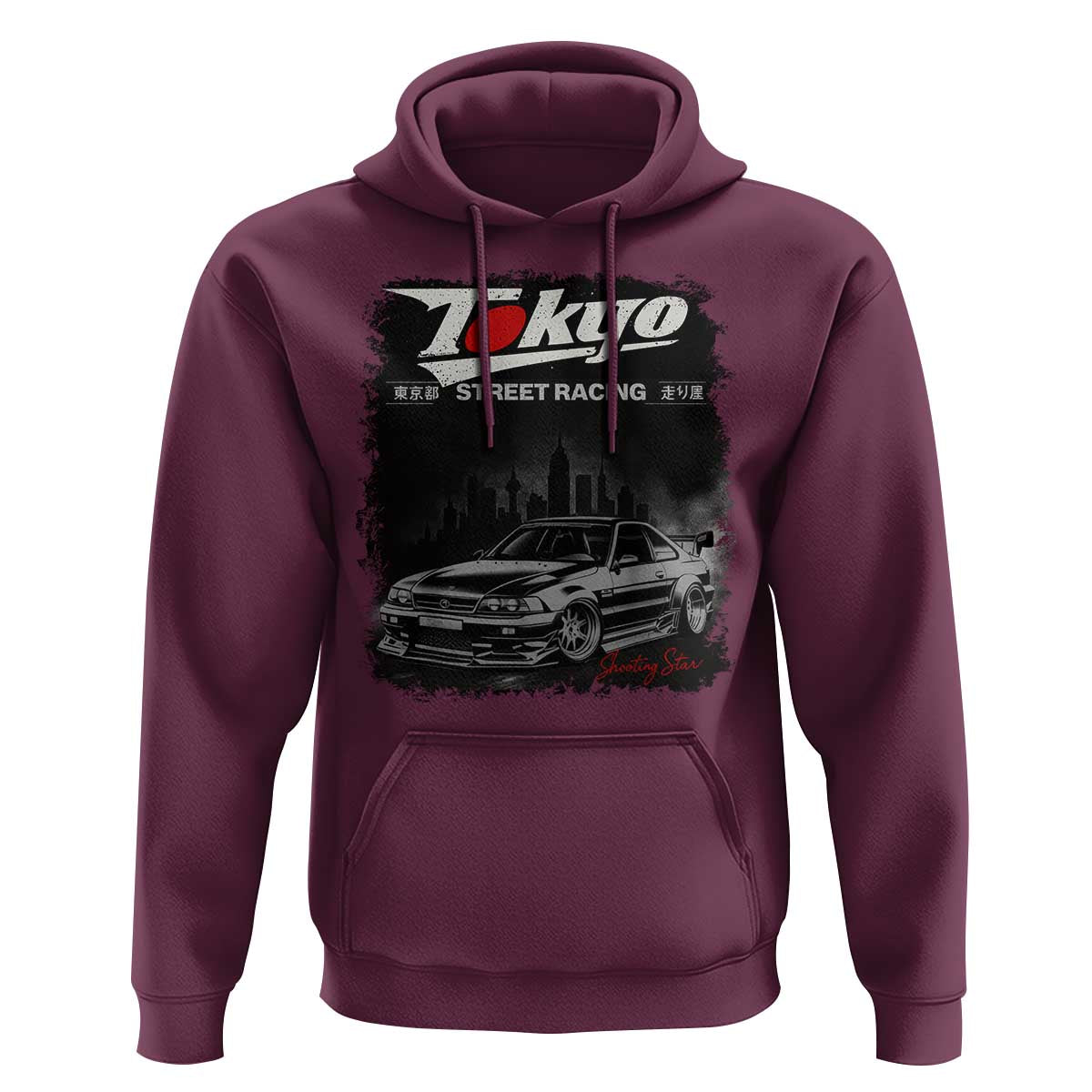 Retro JDM Drift Car Hoodie Japanese Tokyo Japan Drifting Race Car - Wonder Print Shop