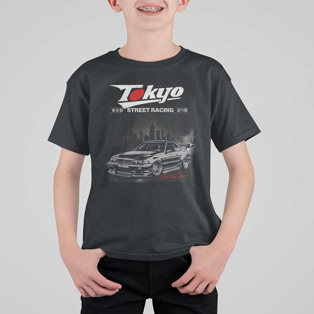 Retro JDM Drift Car T Shirt For Kid Japanese Tokyo Japan Drifting Race Car - Wonder Print Shop