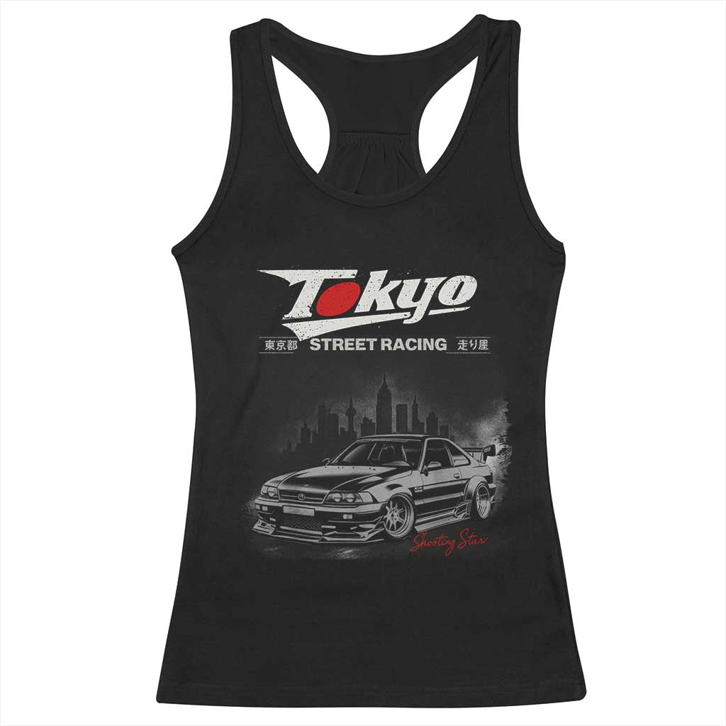 Retro JDM Drift Car Racerback Tank Top Japanese Tokyo Japan Drifting Race Car - Wonder Print Shop